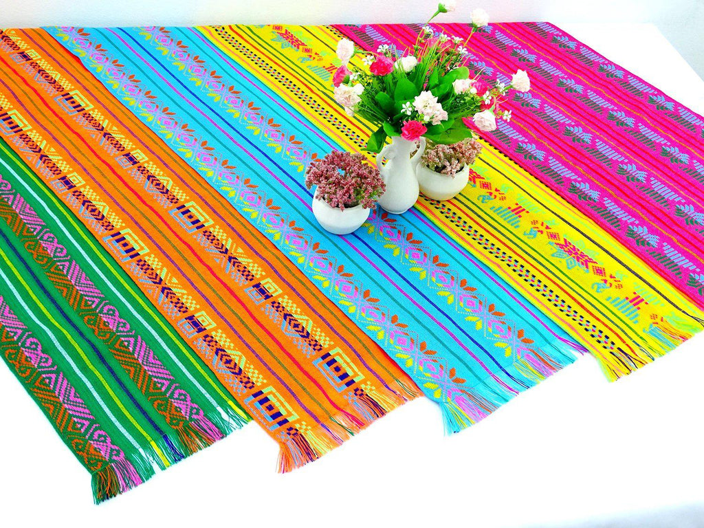Mexican Table Runner, Blue Synthetic Fabric, Fiesta Party Supplies, Cinco  De Mayo Decorations, Llama Party Table Decor, Wedding Table Runner 