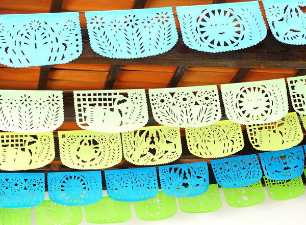 Mexican Fiesta Party Decorations, 5 Pk Papel Picado Banners